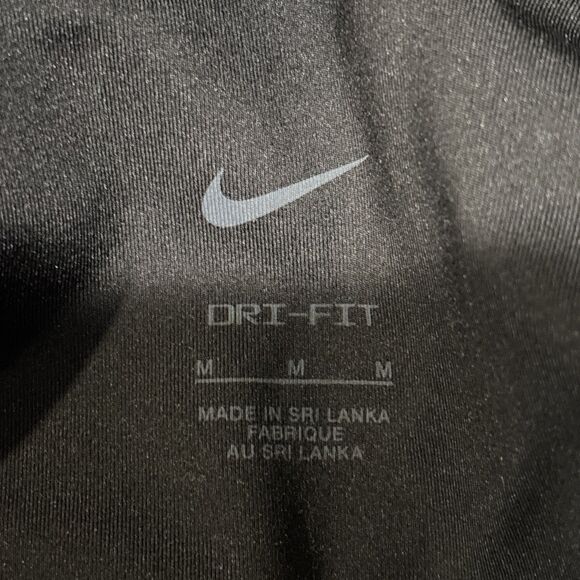 Nike One Swoosh Dri-Fit 7/8 Mid Rise Leggings Women's Medium Activewear Black - Picture 11 of 13